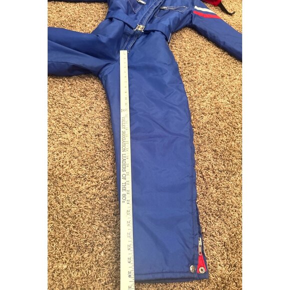 Vtg 70's Polaris Unisex One Piece Blue Snowmobile Suit Full Zipper Pocket Medium - Picture 11 of 16